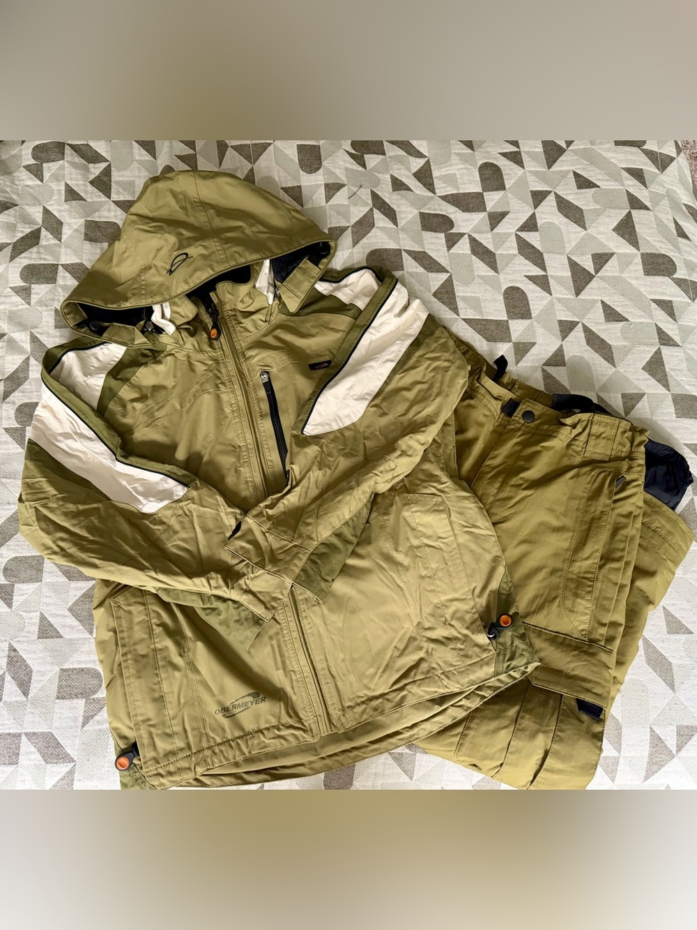 Obermeyer ALT3 Kids Ski Snow 3 Piece Set Jacket Pants Vest Olive Size 10